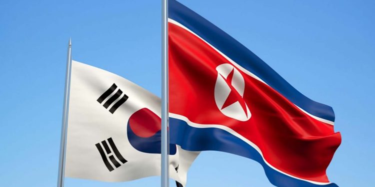 guney kore kuzey kore bayragi