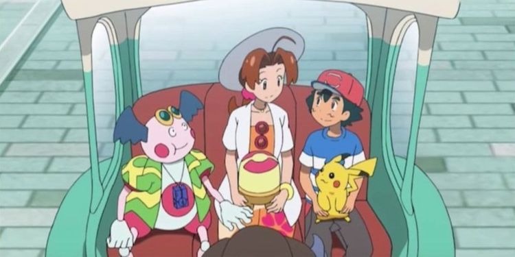 mr mime with ash and his mom